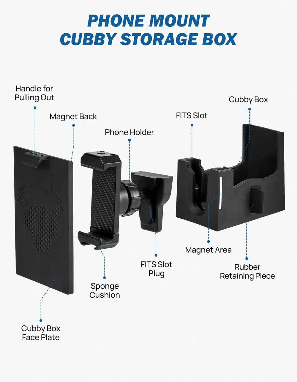 Metal bracket of JOYTUTUS phone holder securing a smartphone