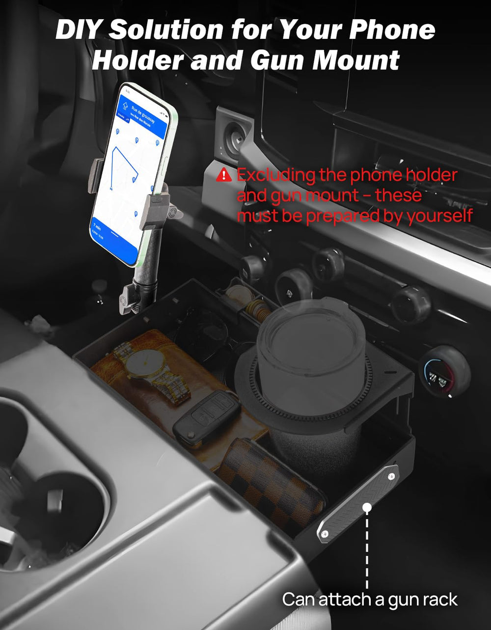 JOYTUTUS pre-drilled holes enable a DIY phone mount.