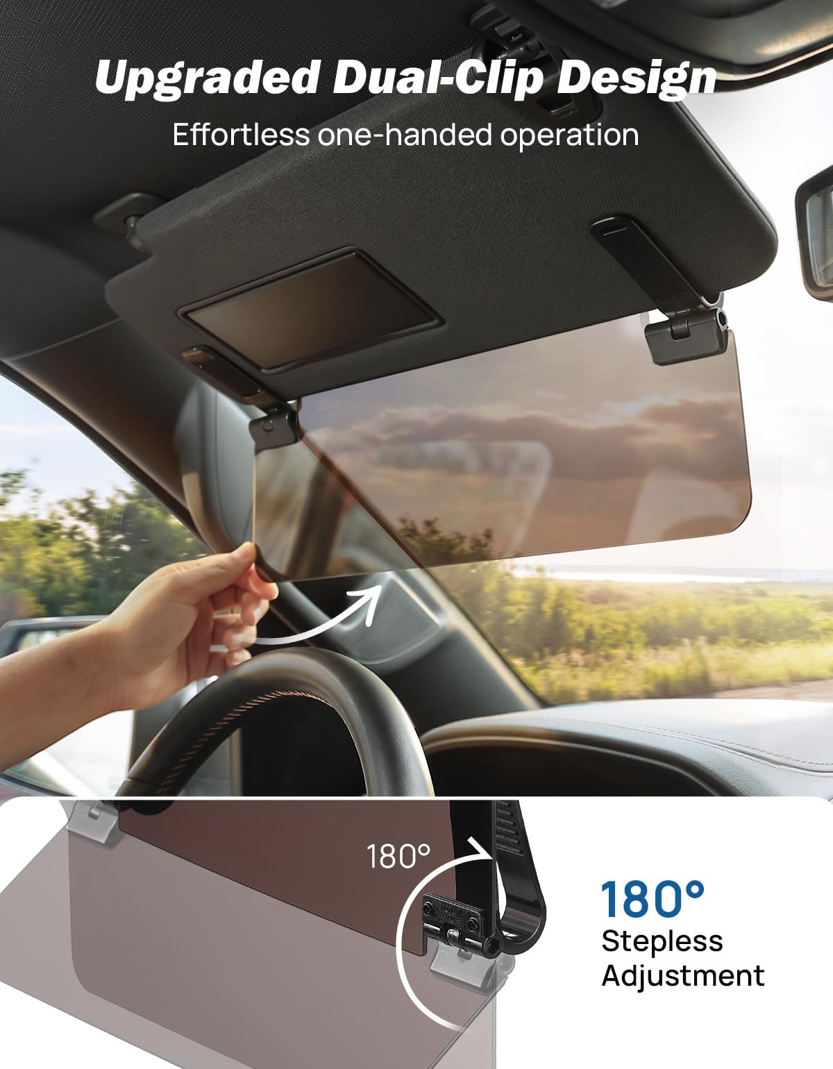 JOYTUTUS quick-clip design stays firmly in place during driving.