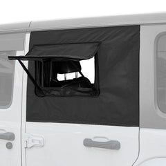 JOYTUTUS rear shade on Wrangler window blocks sun glare and adds privacy.