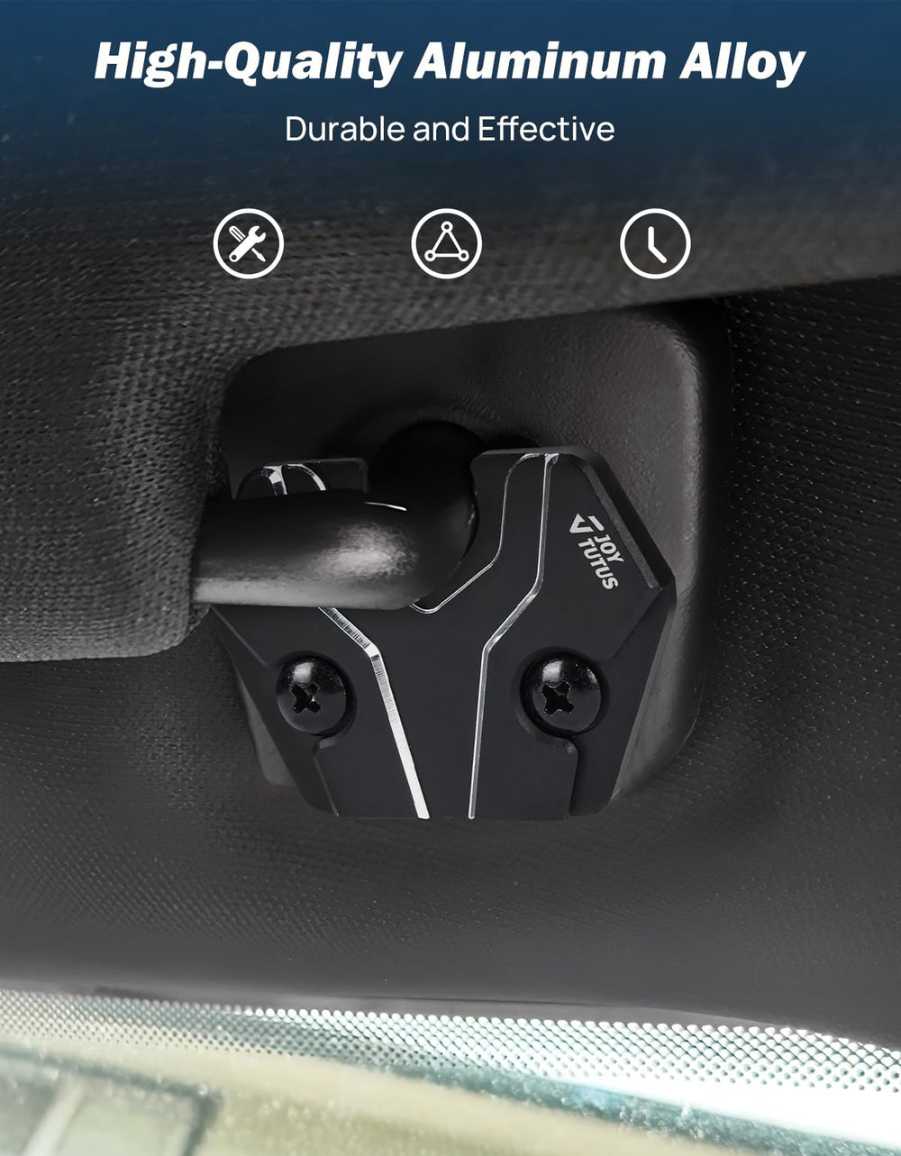 JOYTUTUS sagging sun visor repair demonstrates easy, dual-pivot stability.