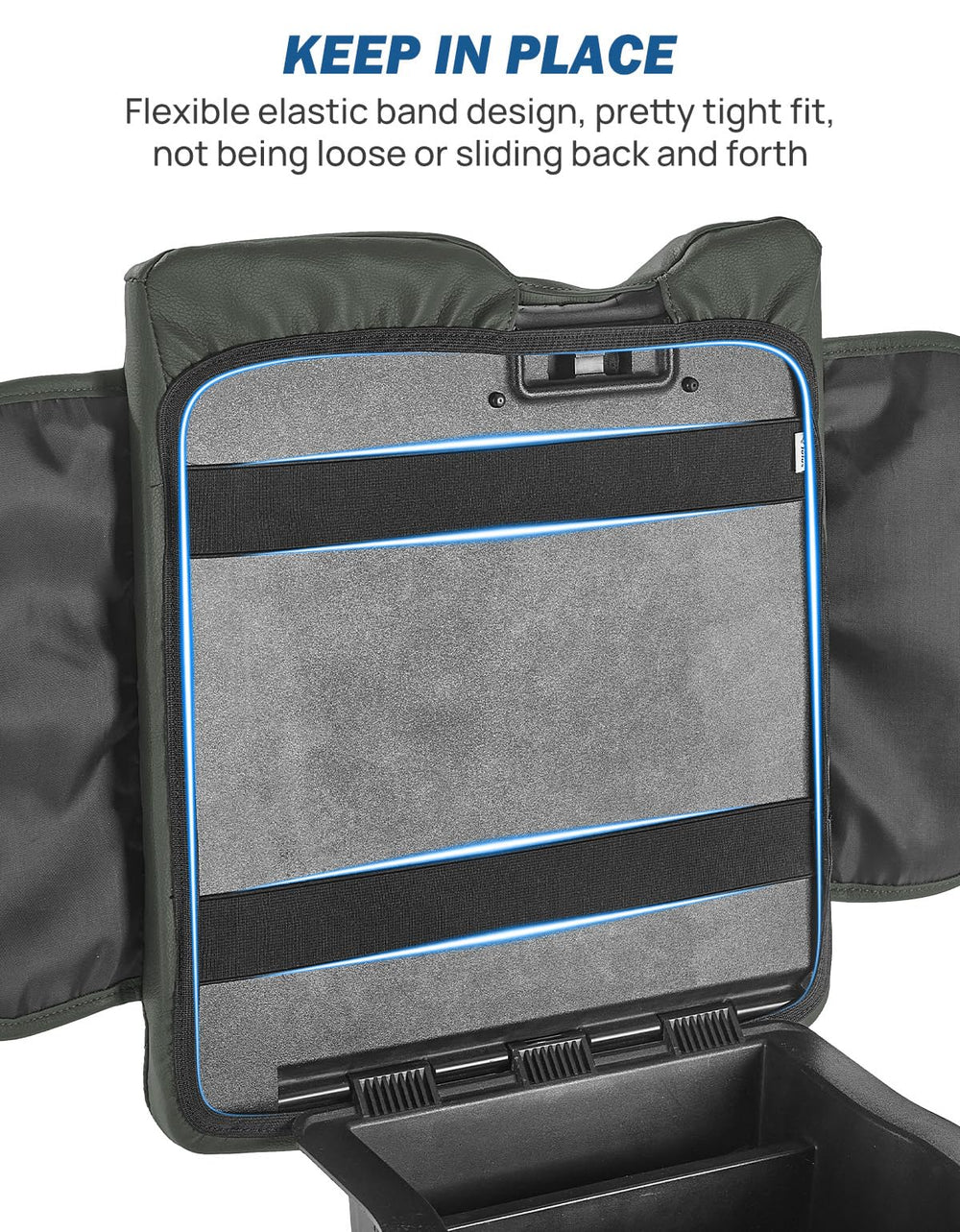 Scratch-resistant vegan leather surface on JOYTUTUS console cover