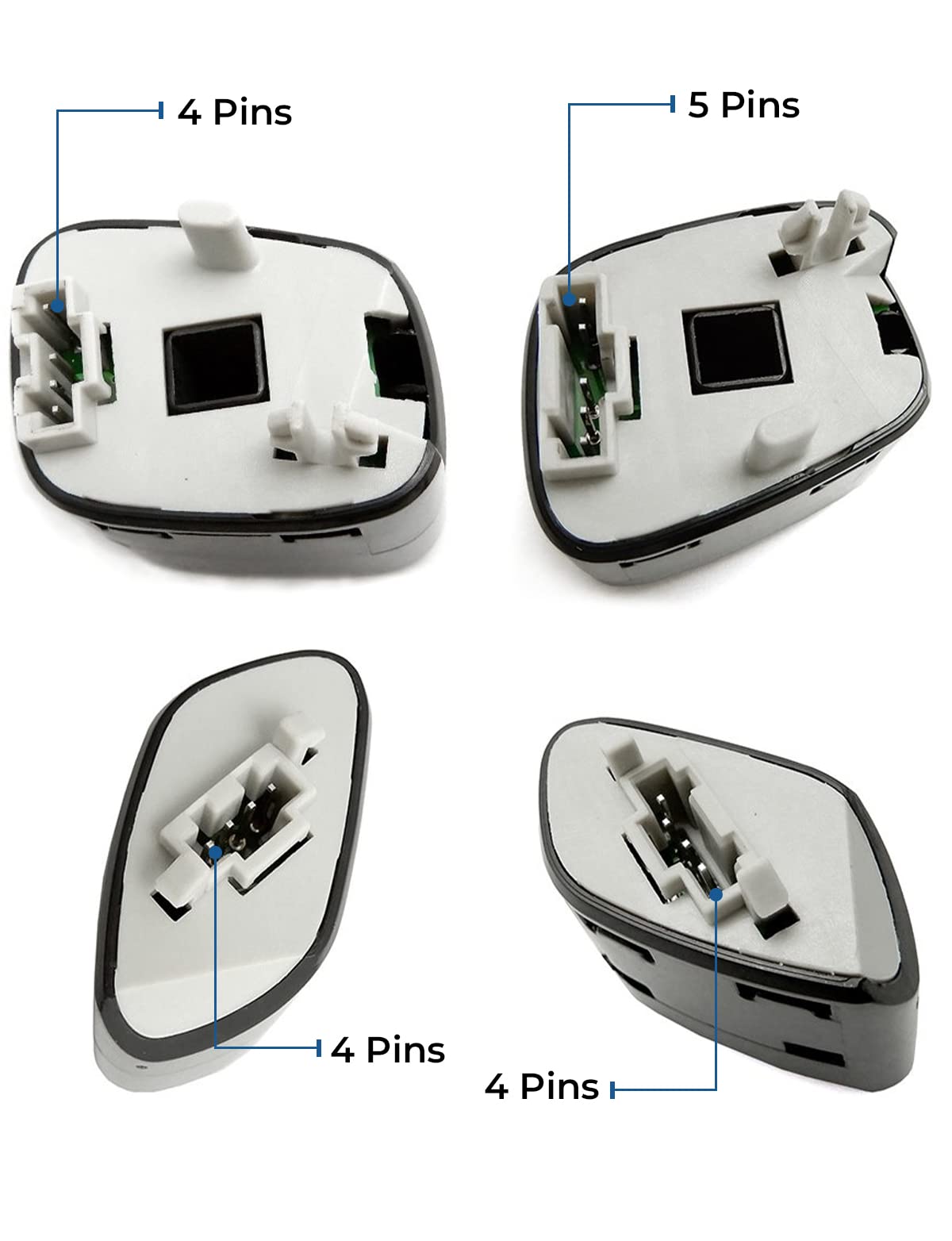Joytutus steering wheel buttons show White LED symbols for visibility