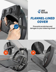 JoyTutus steering wheel desk back‑clip installation for secure setup