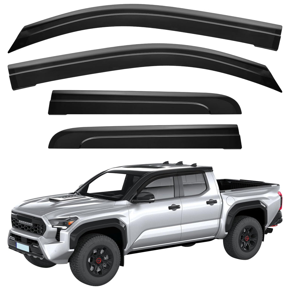 JOYTUTUS Tacoma rain guard low-profile view offering rain protection