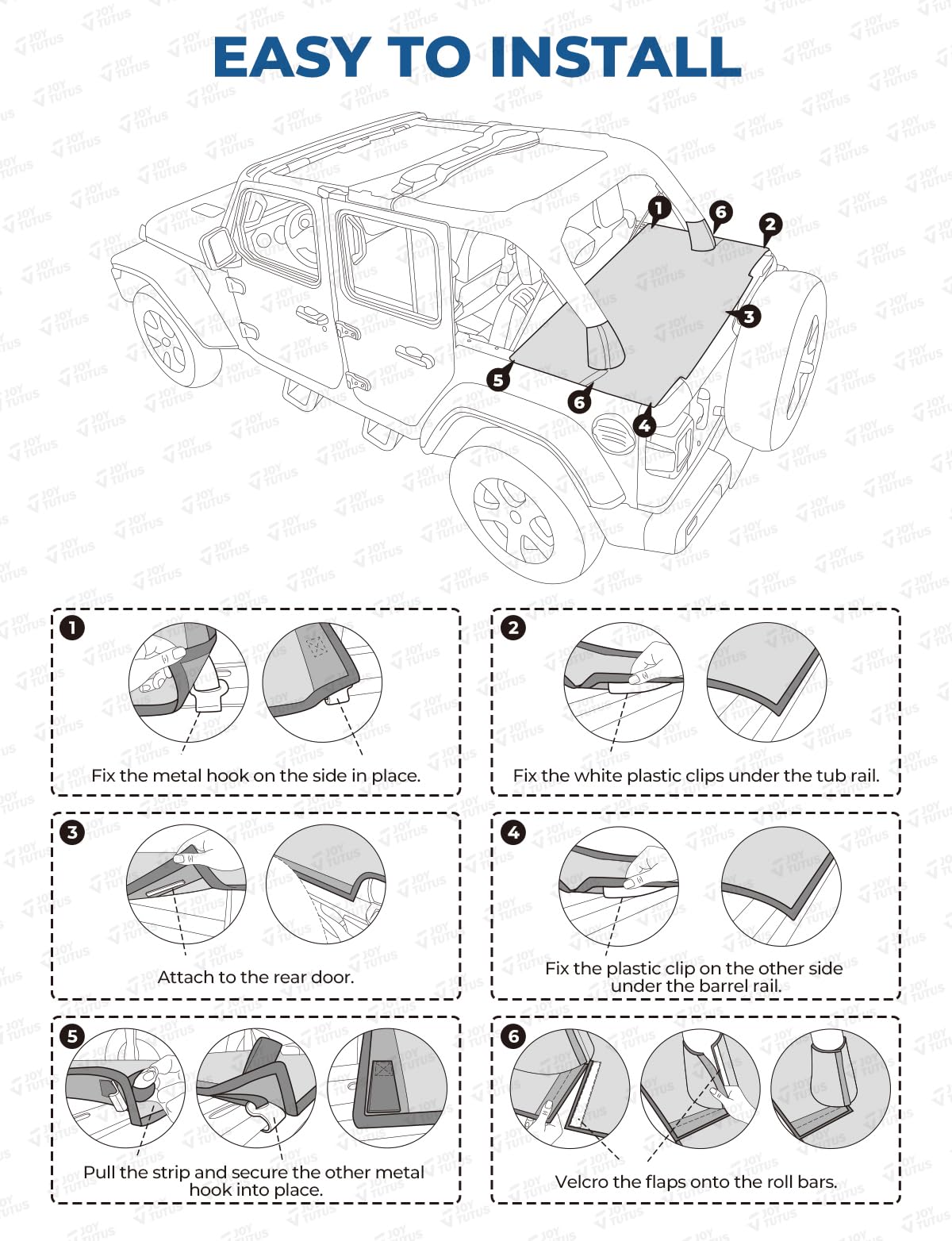 JOYTUTUS tonneau cover roll-cage wrap delivering all-around protection from debris
