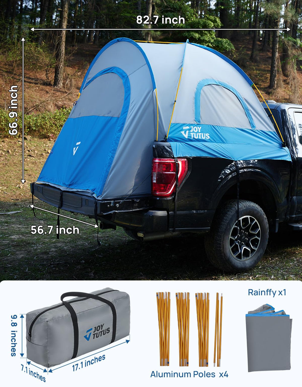 JOYTUTUS complete tent package with poles and rainfly