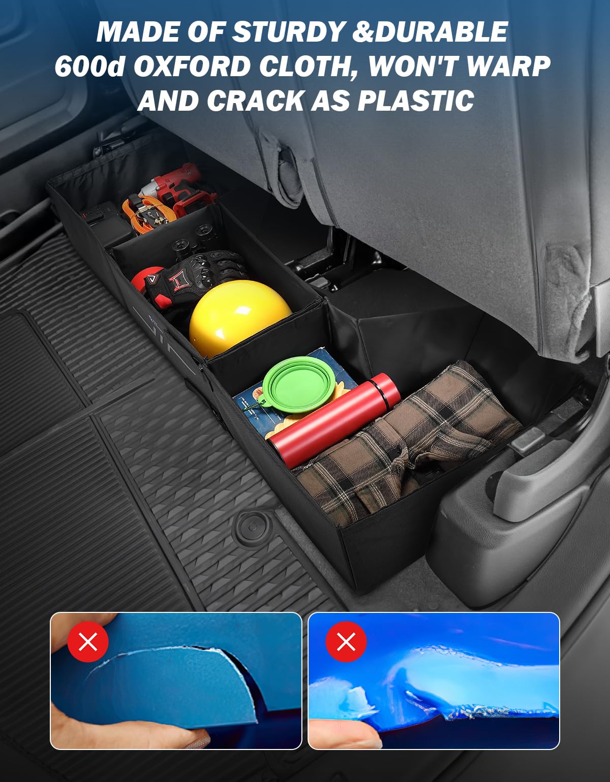 Joytutus easy-install straps secure under-seat storage without shifting.