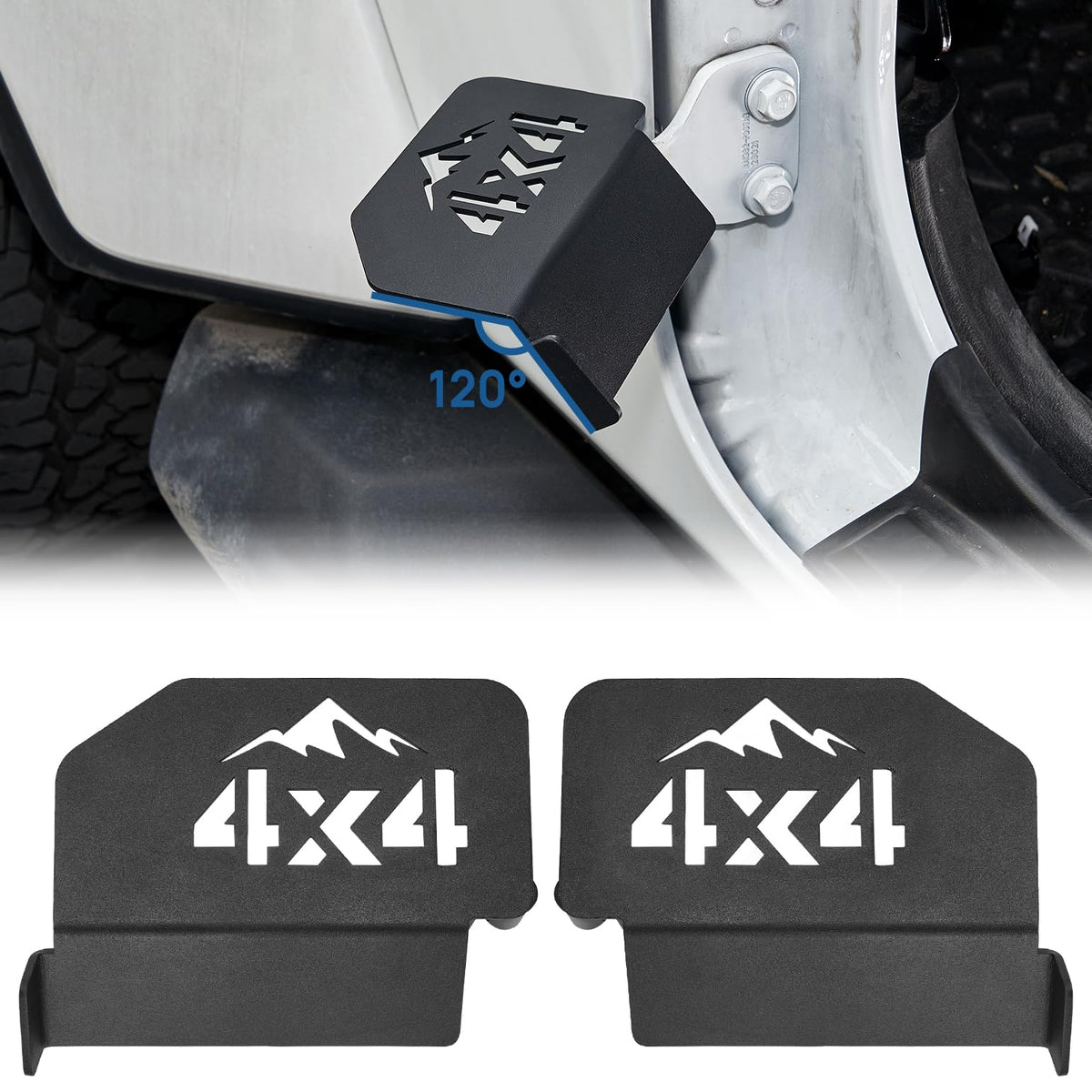 JOYTUTUS upgraded 120-degree foot pegs offer ergonomic comfort for Wrangler doors-off adventures.