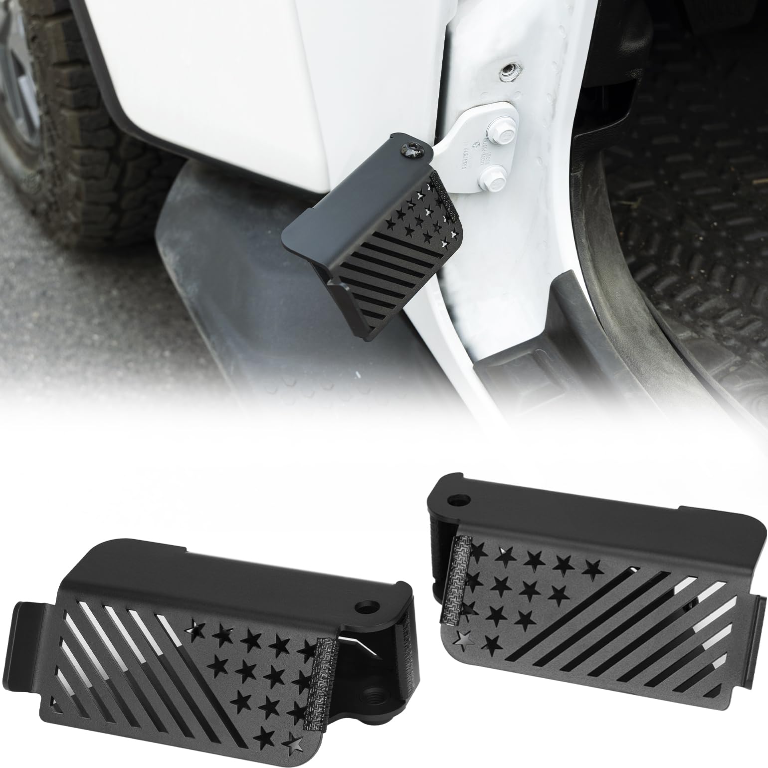 JOYTUTUS upgraded 120° Wrangler foot pegs offer ergonomic comfort for open-door drives