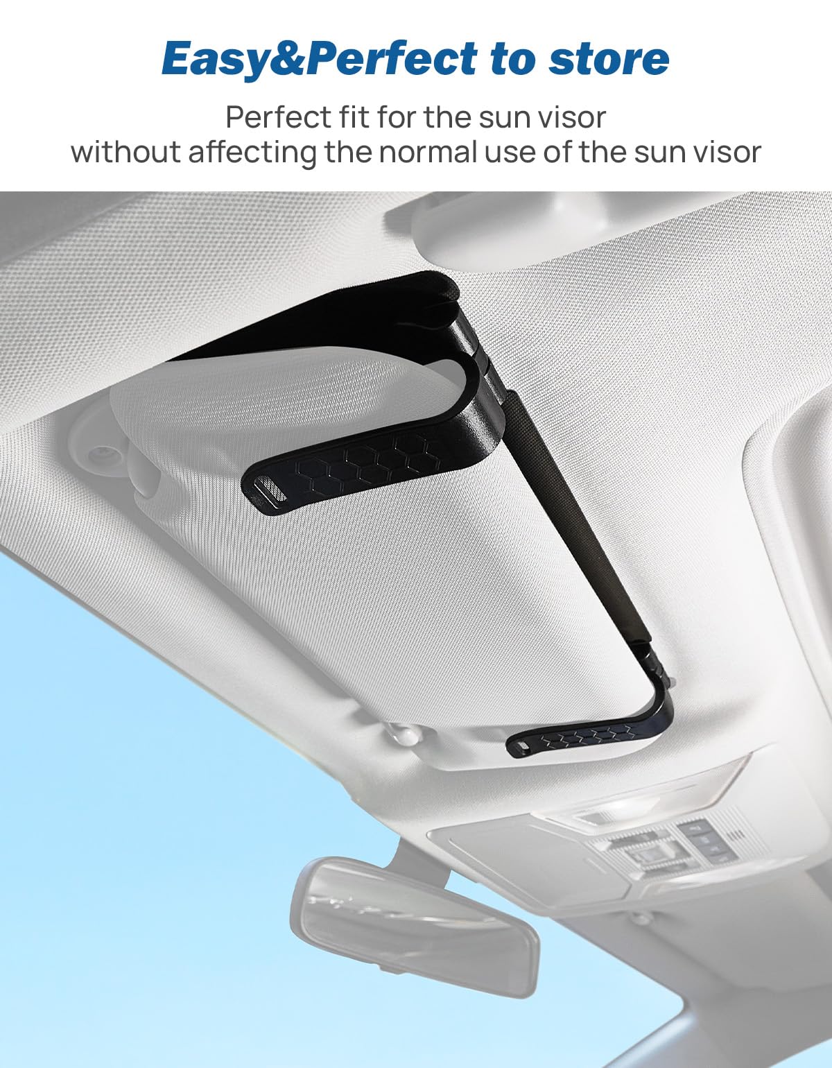 Easy-install JOYTUTUS visor extender fits front-row visors quickly