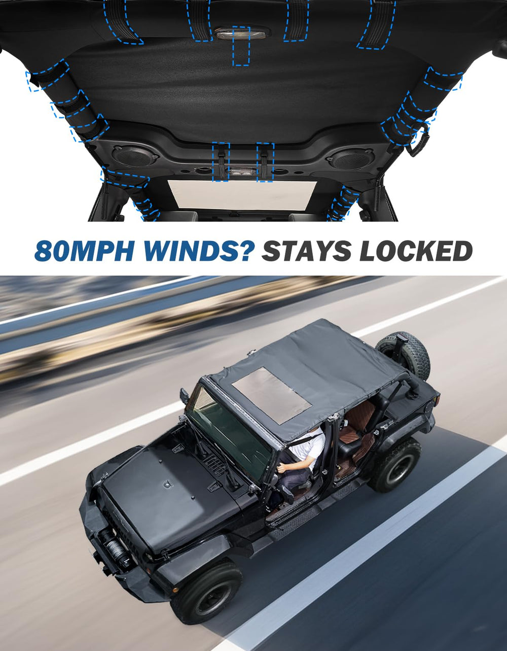 JOYTUTUS reinforced stitching and webbing stay secure at high speeds