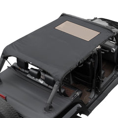 JOYTUTUS sun shade top on Wrangler JK 4-Door blocks glare and keeps cabin cooler
