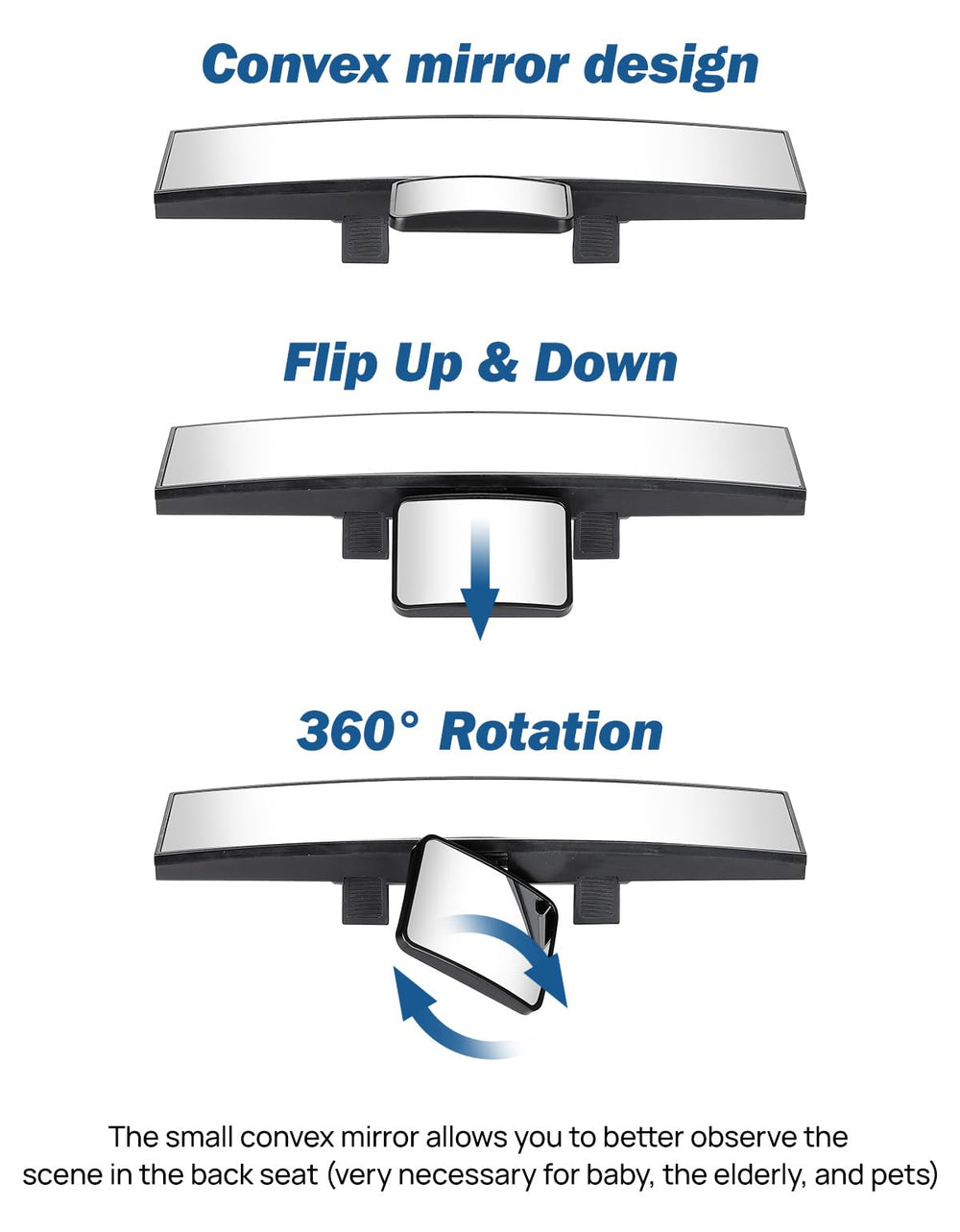 JOYTUTUS wide-angle rearview reduces blind spots on the road