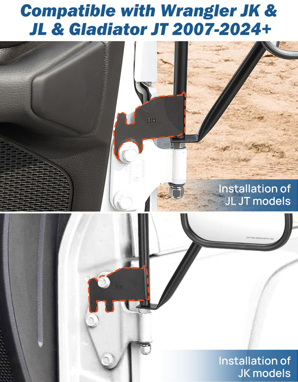 JOYTUTUS easy-install brackets and bolts simplify doorless mirror setup