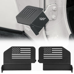 JOYTUTUS Wrangler foot pegs with US flag pattern for enhanced stability.