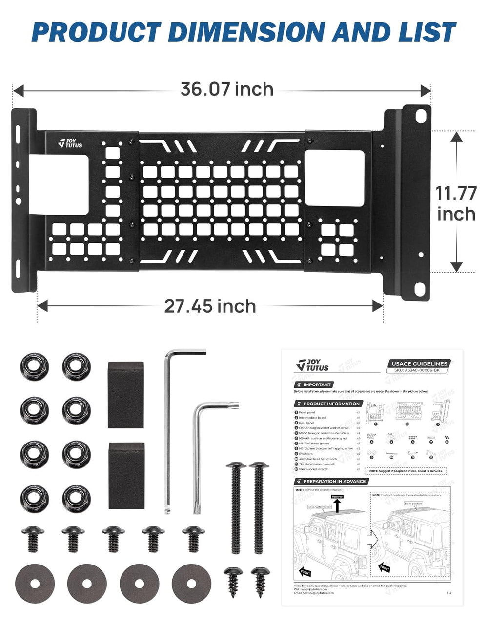 JOYTUTUS streamlined look enhances Wrangler JK while expanding storage.
