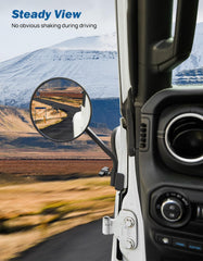 JOYTUTUS doors off mirrors for Wrangler JL with drill-free installation.