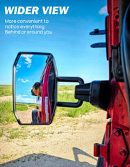 JOYTUTUS adjustable-angle mirrors customize field of view on rough trails.