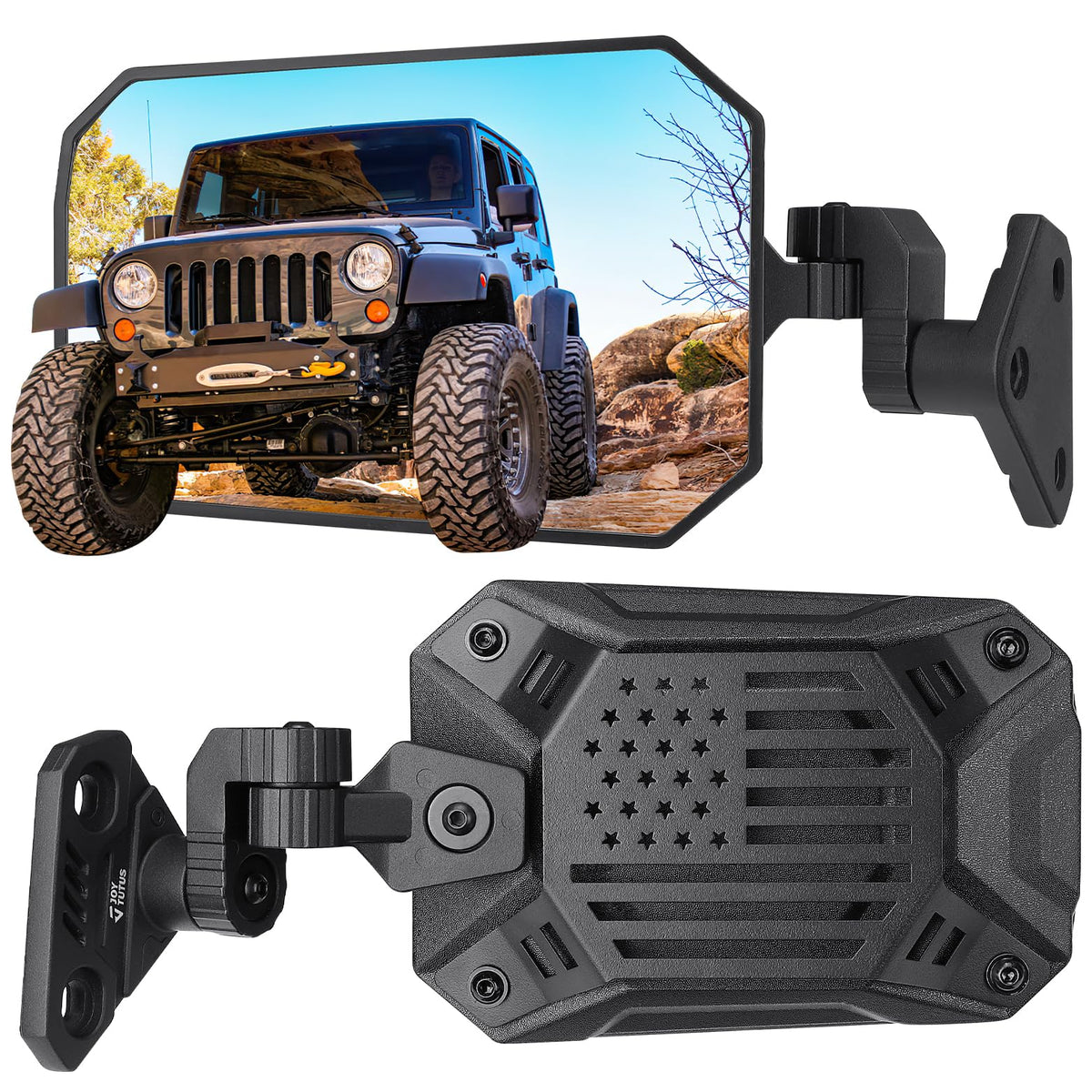 JOYTUTUS Wrangler mirrors doors off offer adjustable options for clear visibility on rough roads.