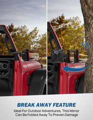 Joytutus mirrors with powder-coated metal finish for durable, rust-proof exterior.