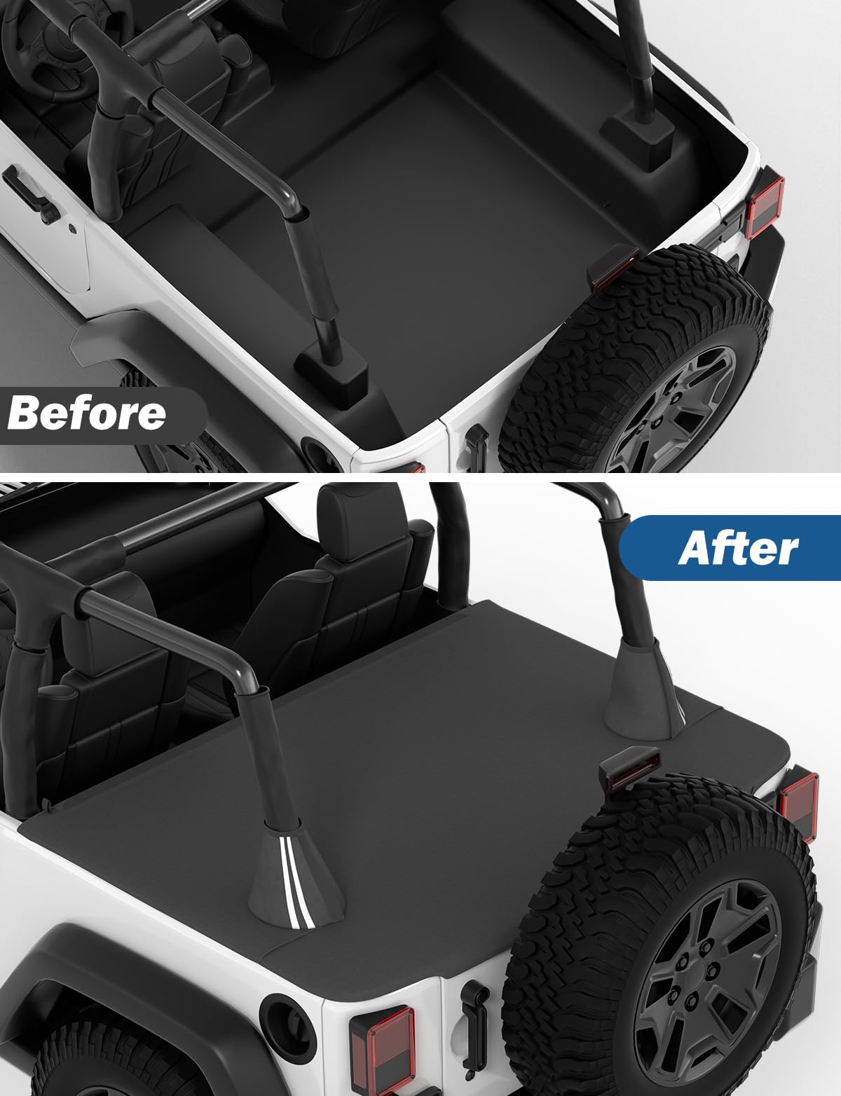 JOYTUTUS tool-free installation with simple hooks and rails.