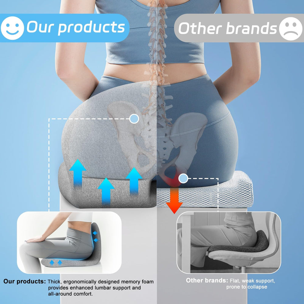 jpinlr ergonomic L-shape design aligns hips and lower back