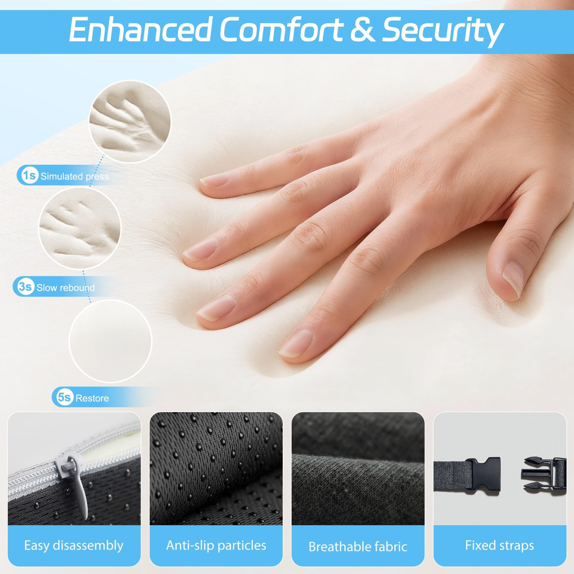 jpinlr secure straps holding cushion in place during use