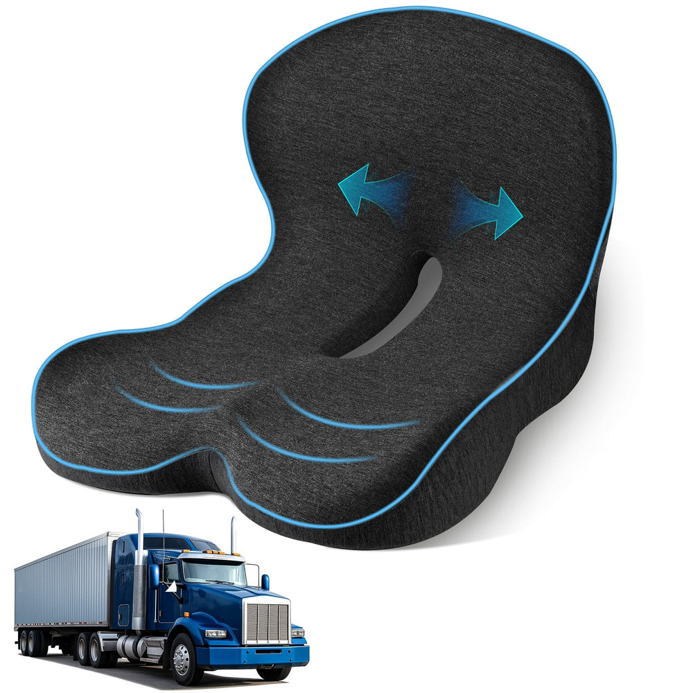 jpinlr truck driver seat cushion with ergonomic design supports back and hips