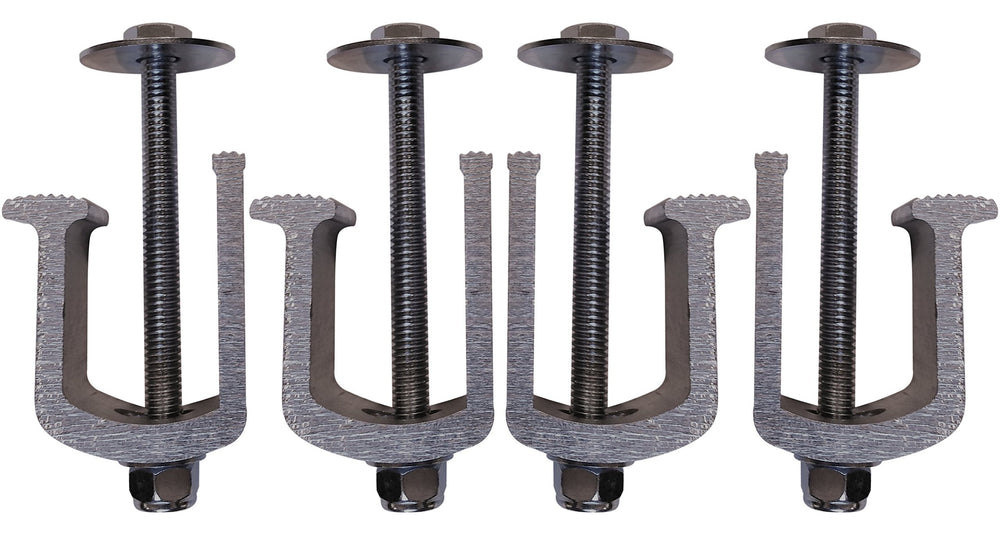 JQuad Easy Mount aluminum truck tool box clamps secure mounting with rust-resistant aluminum.