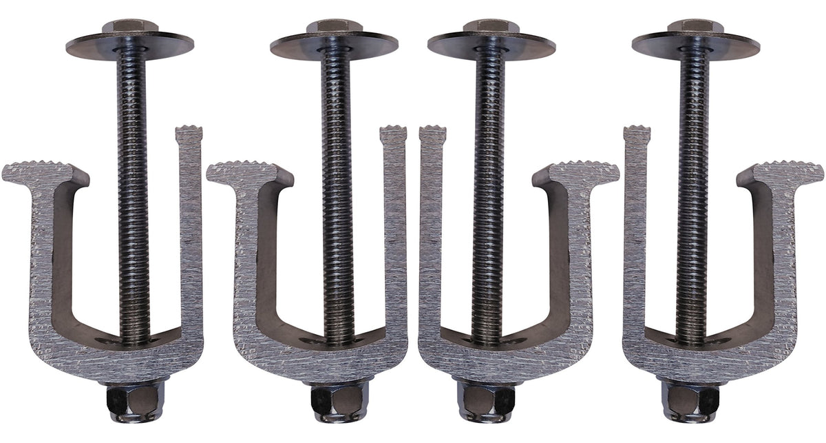 JQuad Easy Mount aluminum truck tool box clamps secure mounting with rust-resistant aluminum.