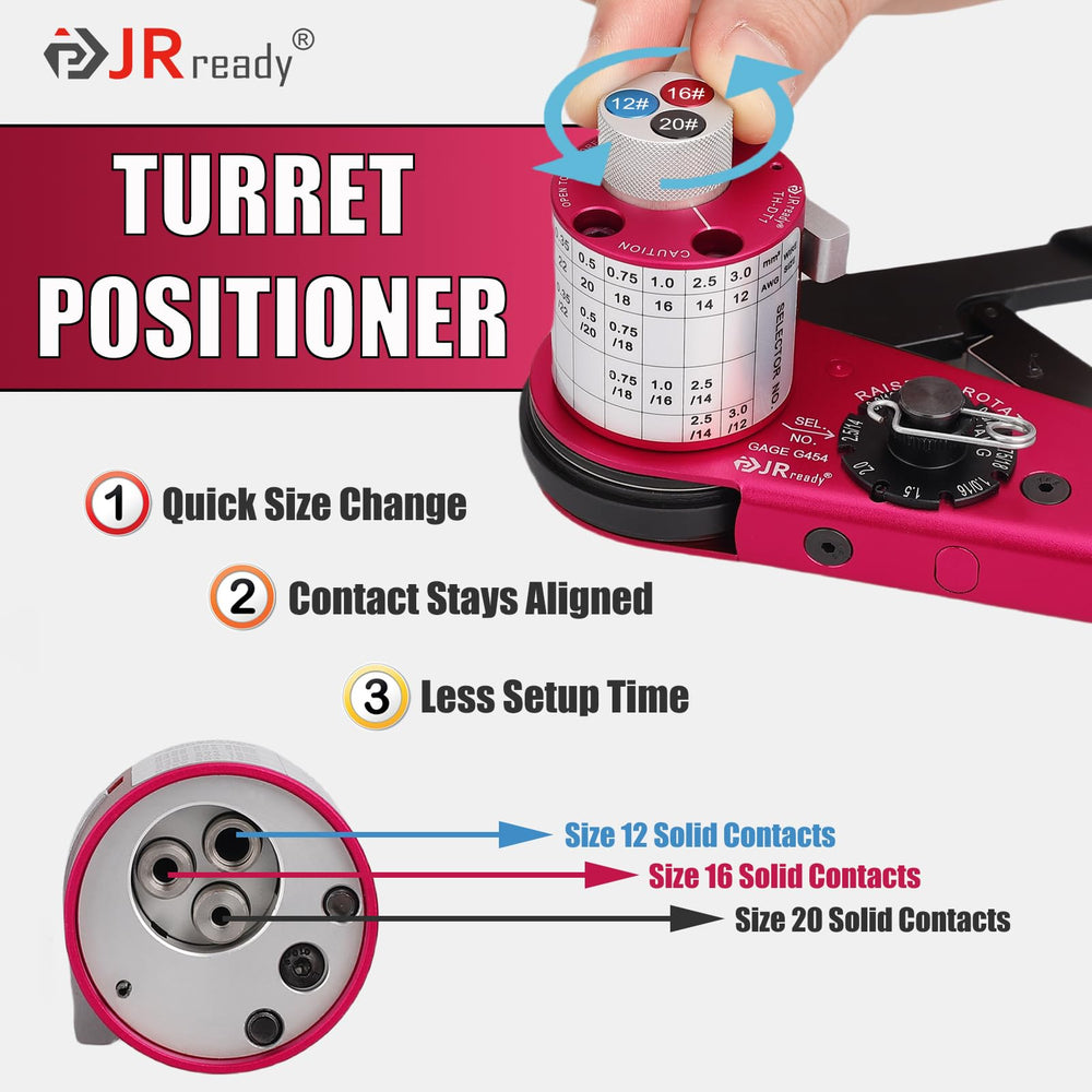 JRready ACT-DT1 red-16-pin ensures precise crimping for 16 Deutsch terminals