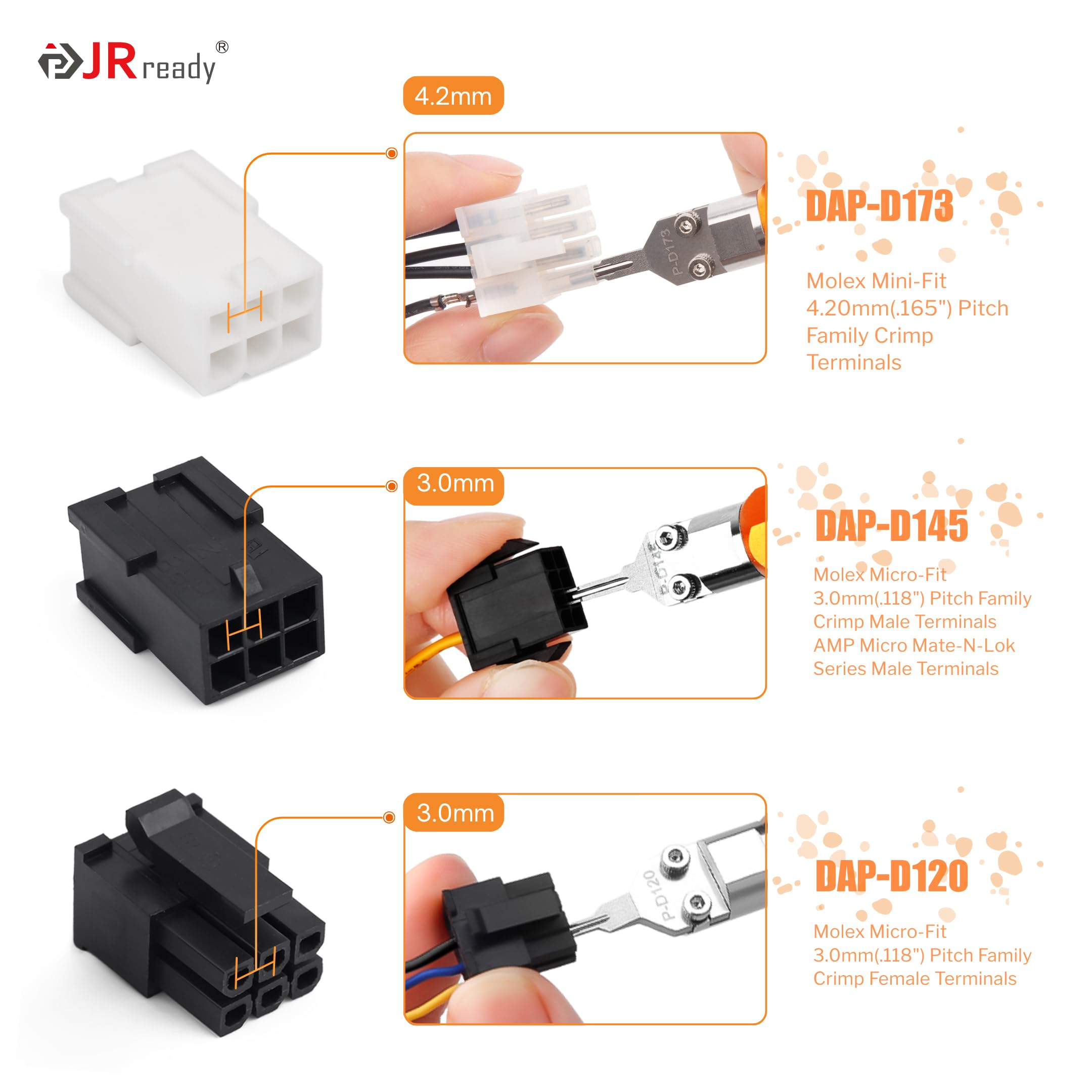 JRready DAP-D173 tip closeup highlights precision alloy tip for reliable depinning.