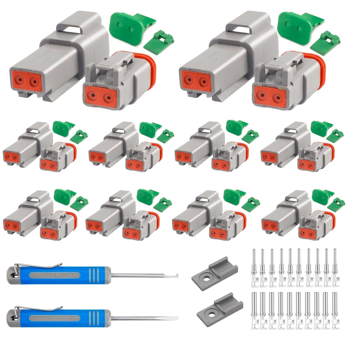 JRready Deutsch 2-pin connector kit packaging for quick field installations