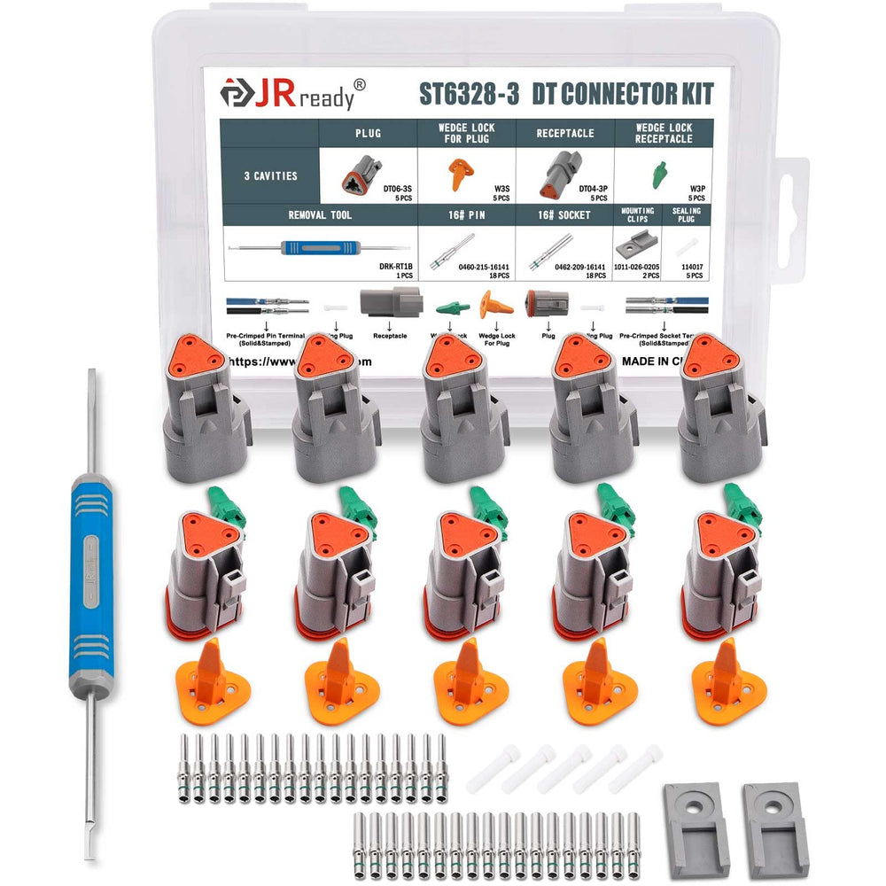 JRready Deutsch DT3Pin connector kit main unit for rugged vehicle wiring