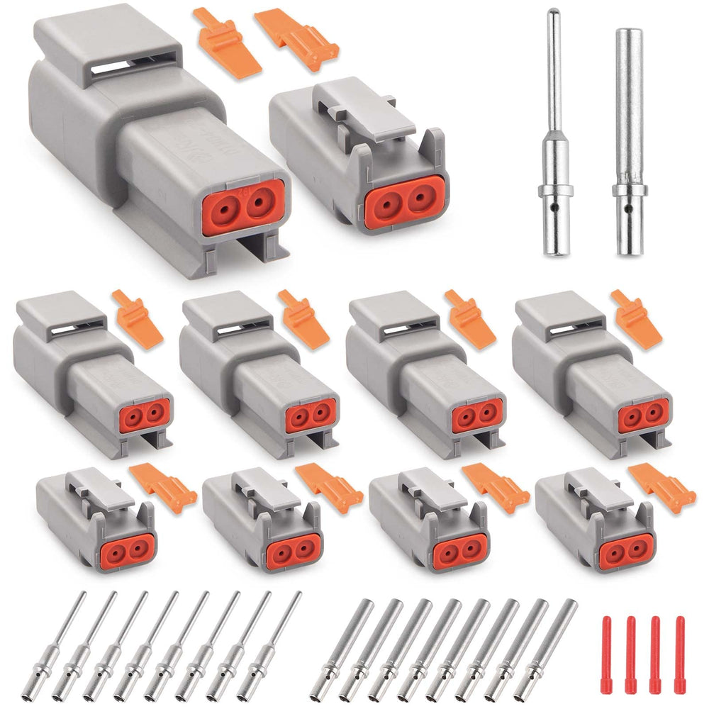 JRready Deutsch DTM 2-pin connector kit package for versatile vehicle wiring