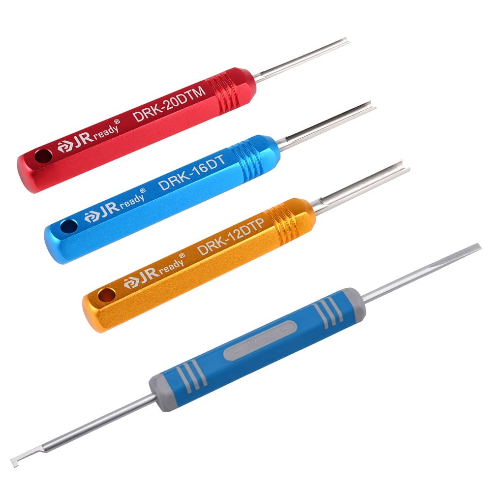 JRready DRK-20DTM pin removal tool for size 20 contacts with safe wire release.