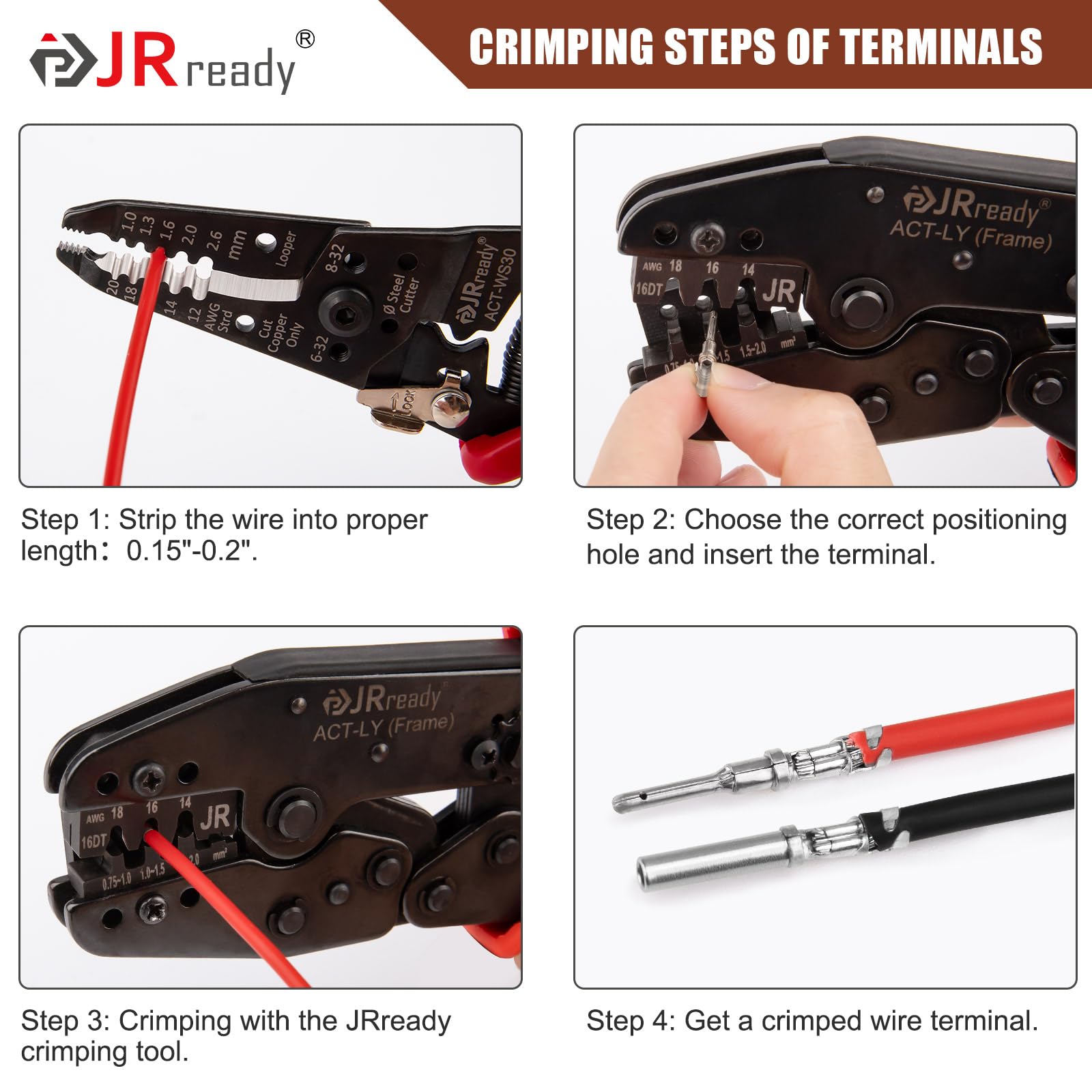 JRready stamped contacts and sockets ready for quick installation.