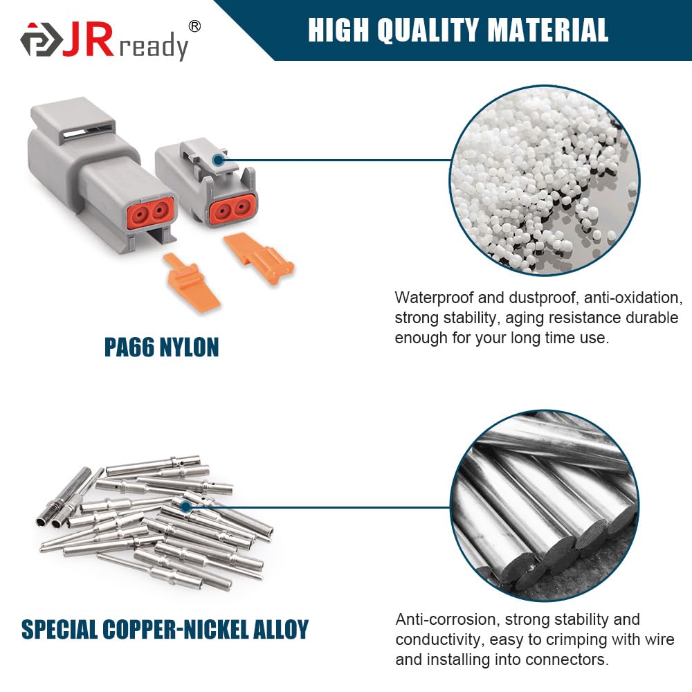 JRready DTM connectors fit around engines or transmissions for clean wiring.