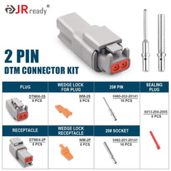 JRready DTM solid size 20 contacts offer stable conductivity for 20-22AWG wires.