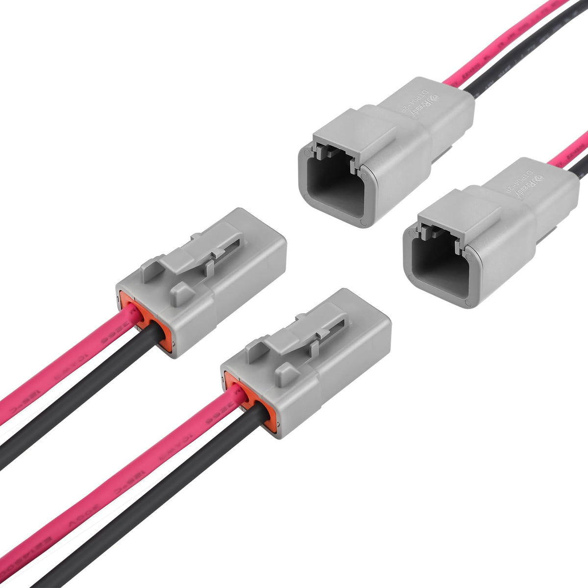 JRready DTP 2-pin connector kit for durable automotive wiring connections.