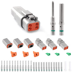 JRready ST6114 DT 4-pin connector front view showing waterproof design for rugged use