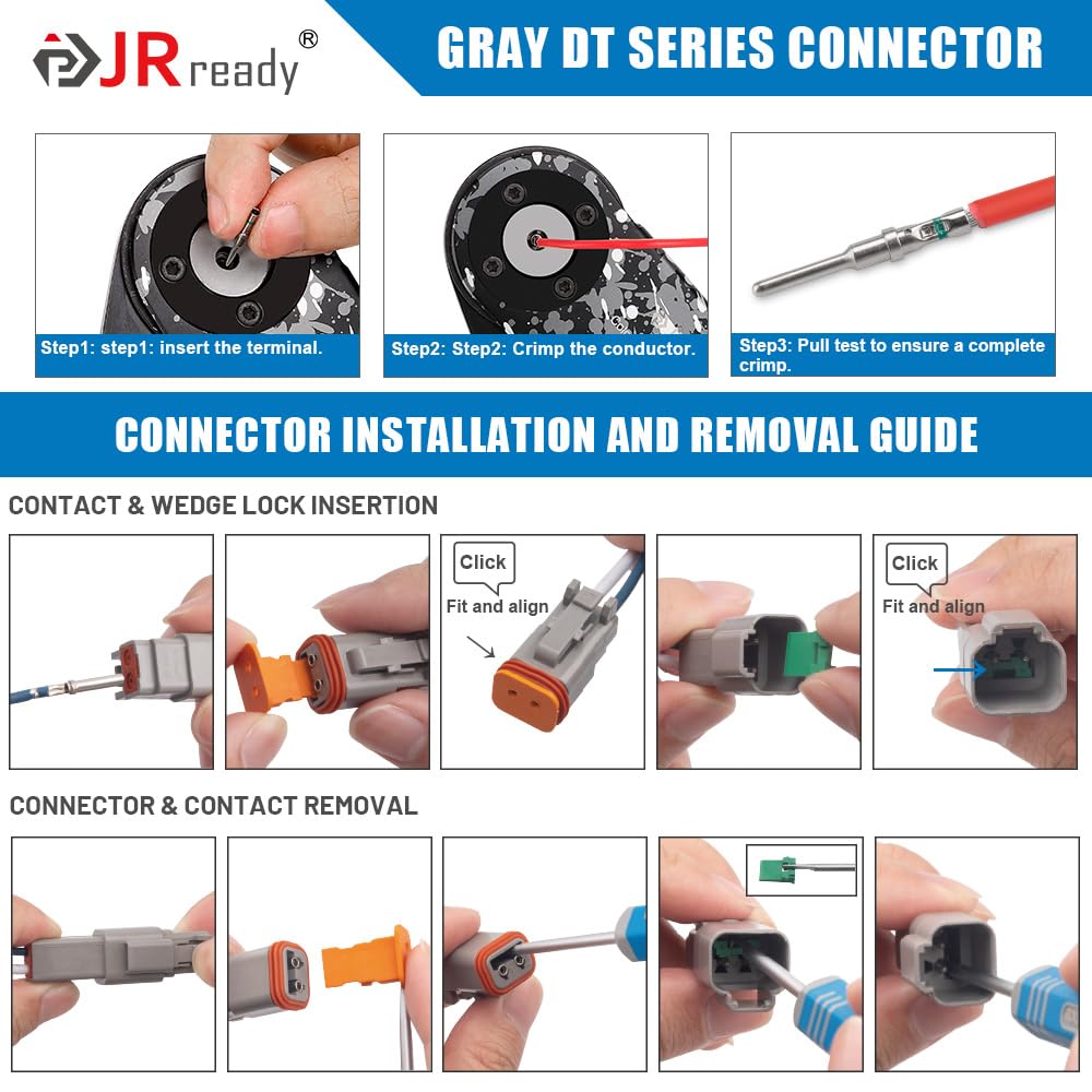 JRready ACT-DT1 crimping tool enabling precise terminal work