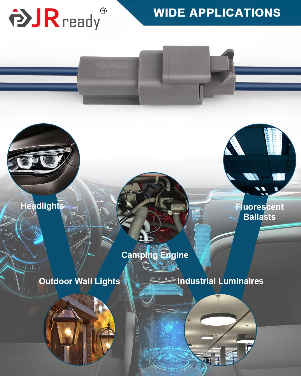 JRready under-hood DTM connectors simplify engine-area wiring