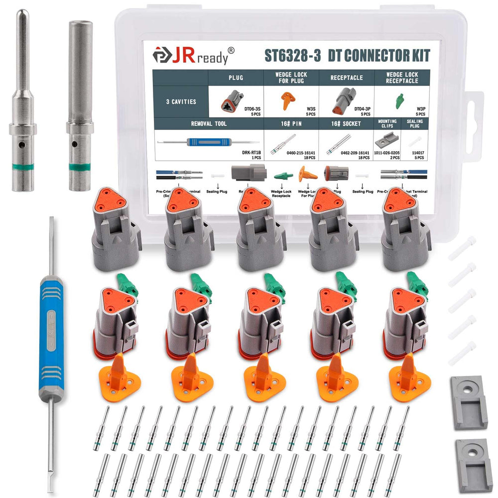 Waterproof DT series connectors protect engine bay connections in wet conditions