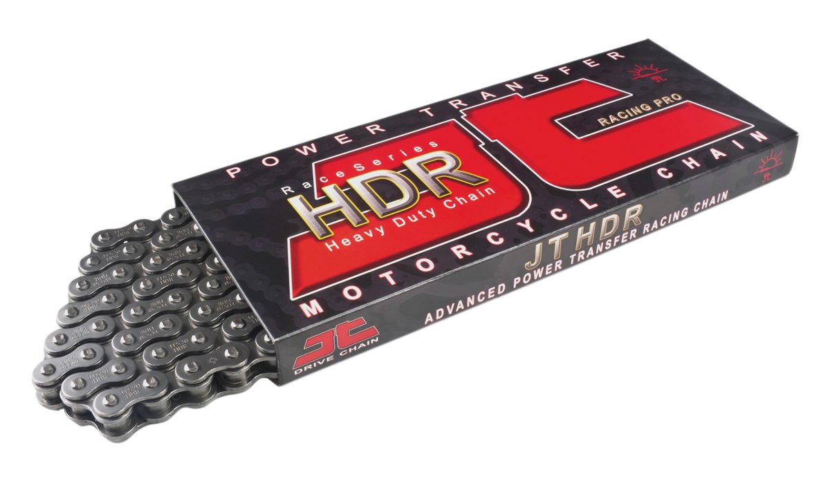 JT Chain JTC428HDR124SL overview for modern motorcycles, highlighting strength and lightweight design