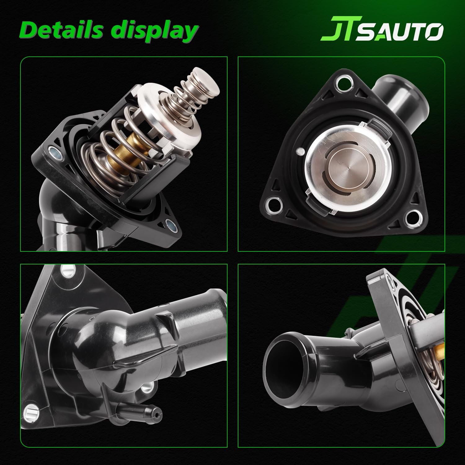 JTSAUTO 12-month warranty thermostat housing installation confidence