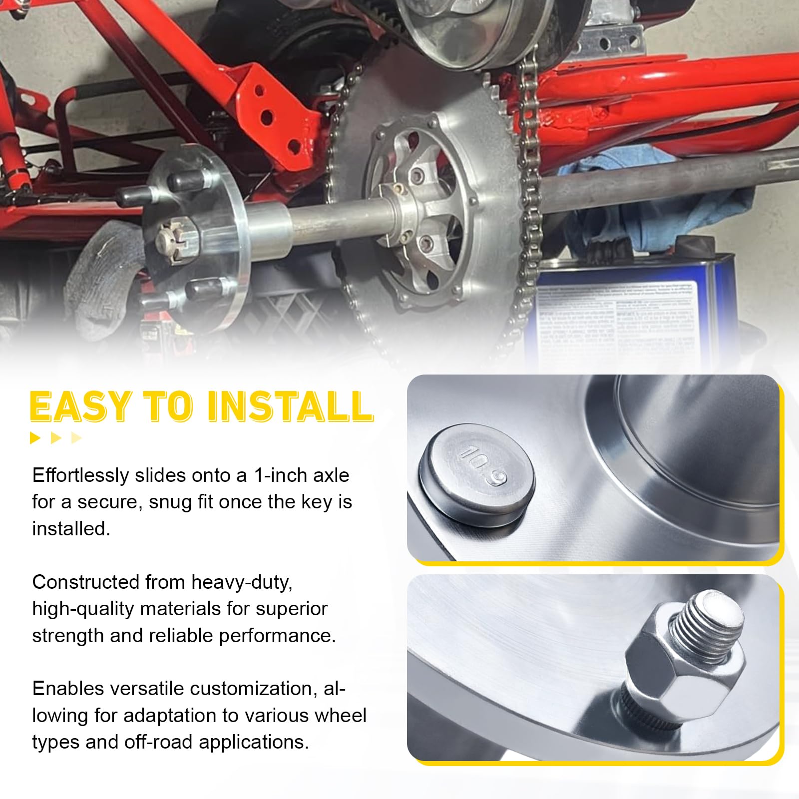 jtfrkope axle hub kit includes four lug nuts for quick install