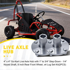 jtfrkope live axle hub highlighting 1-inch inboard and 3/4-inch outboard diameters