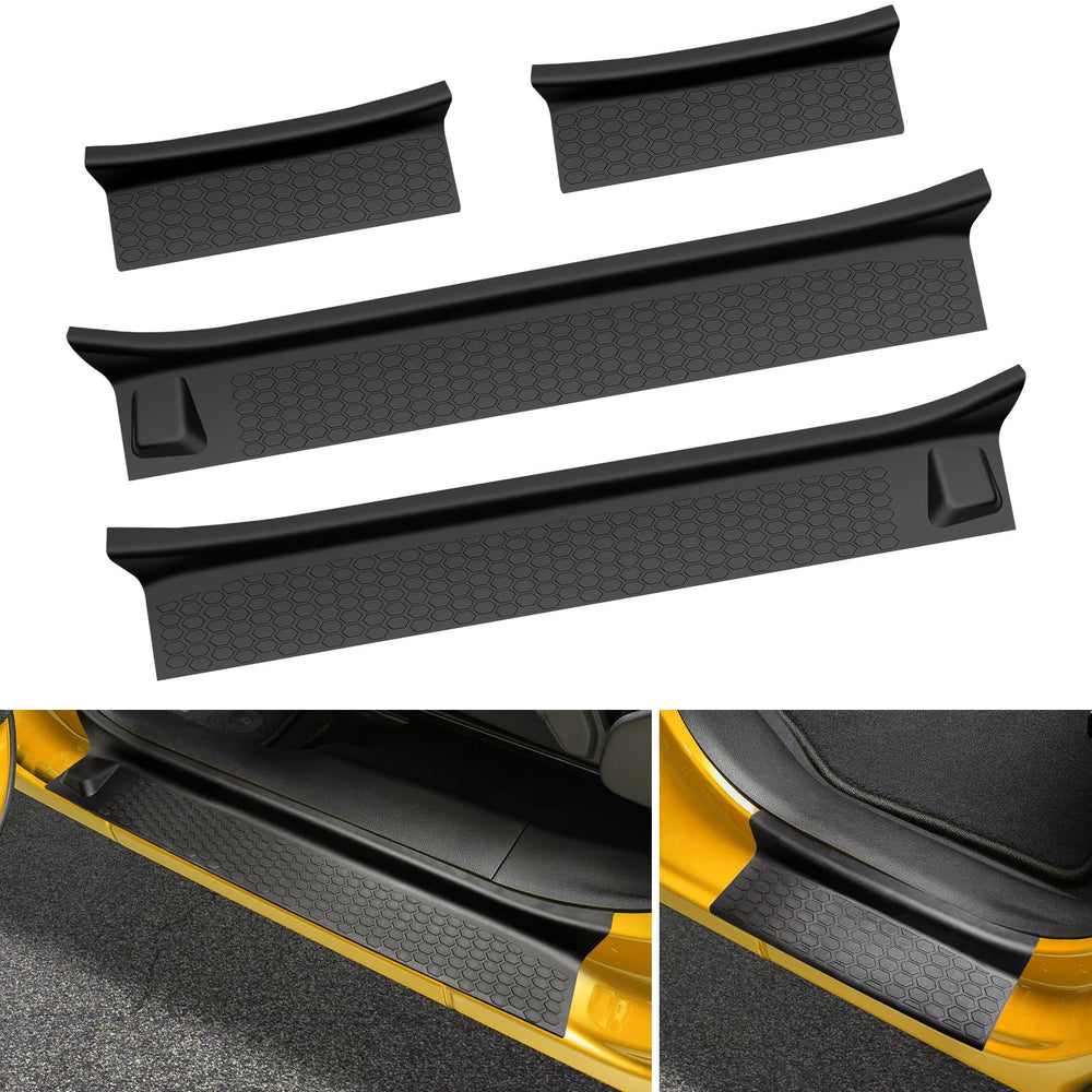 JTYZSM door sill guards for Wrangler JL enhance appearance and protect thresholds.